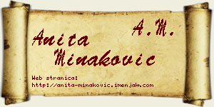 Anita Minaković vizit kartica